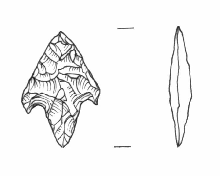 cuspide di freccia, Bagolini, tipo F1Ad (fine Bronzo Antico)