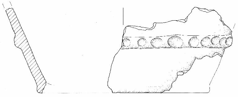 vaso troncoconico, fondo (Bronzo Medio II)
