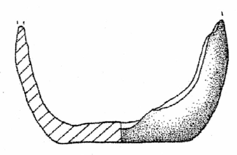 fondo di vasetto miniaturistico (Bronzo Medio I)