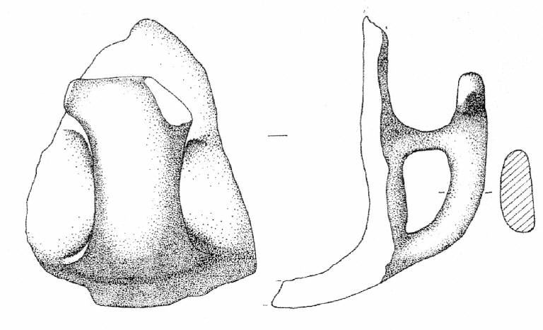 ansa a "t" di vaso a corpo biconico (Bronzo Medio I)