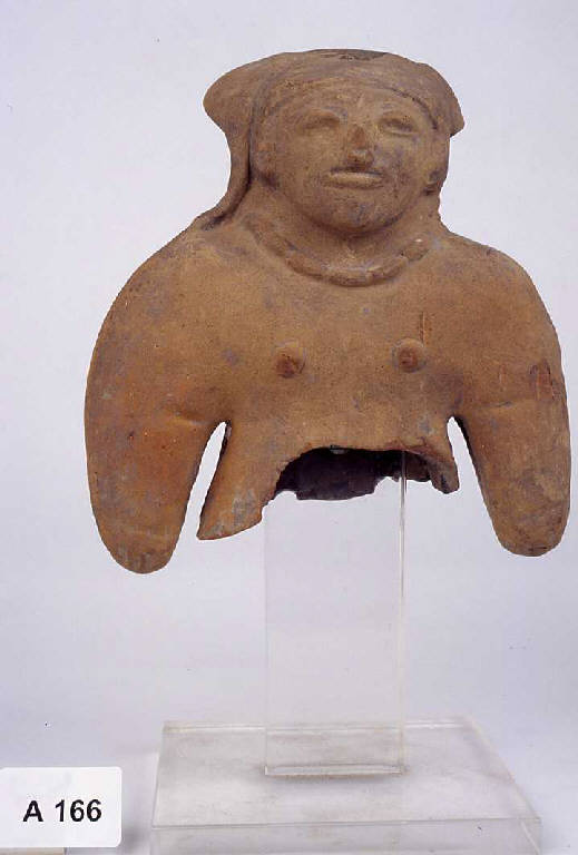 statuetta/ frammento - cultura tolteca-totonaca (secc. VII/ VIII d.C.)