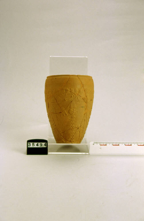 bicchiere troncoconico di C (aius) A (c) O C (ai) L (ibertus) AESCINUS (bottega) - fase augustea (fine/inizio secc. I a.C. - I d.C.)