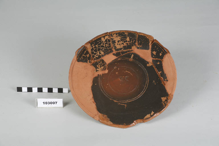 patera / frammenti, Lamboglia 7/16, ceramica campana B - fase augustea (fine/inizio secc. I a.C. - I d.C.)