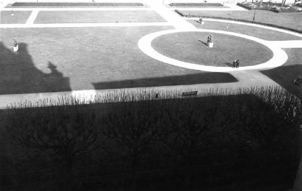 Scorcio dall'alto dei giardini del Louvre