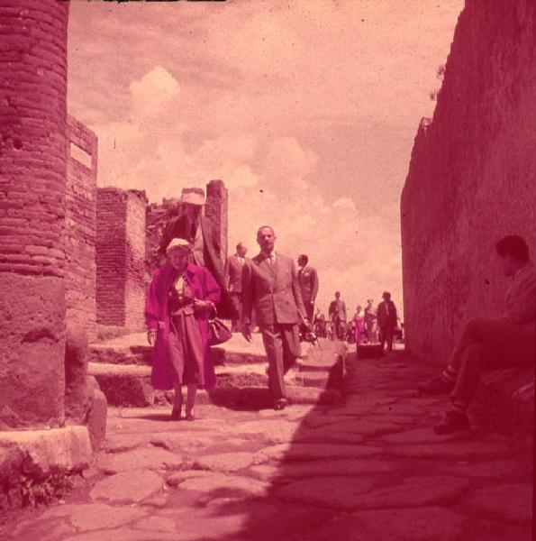 Italia del Sud. Pompei - scavi archeologici - visitatori