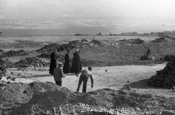 Italia del Sud. abbazia di Montecassino - lavori di ricostruzione