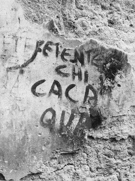 Napoli: Vicoli. Napoli - Vicoli - Scritta sul muro - Insulto, denuncia