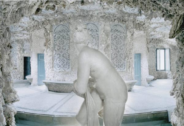 Cultura e arte. Milano - Villa Borromeo Visconti Litta, il Ninfeo - Parco, Grotta - Scultura - Giochi d'acqua