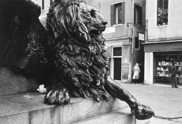Venezia - campo Manin - statua bronzea - leone