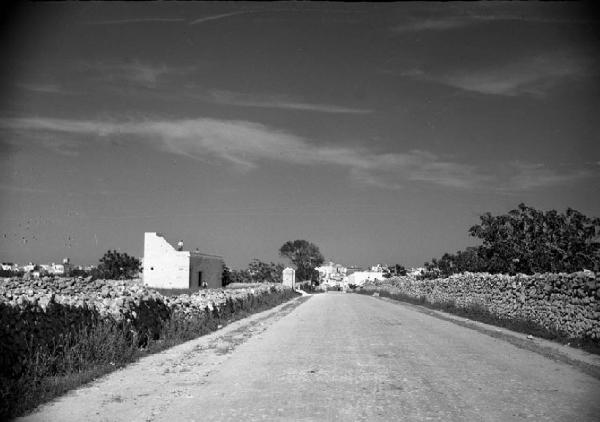 Italia del Sud. Puglia - strada rurale