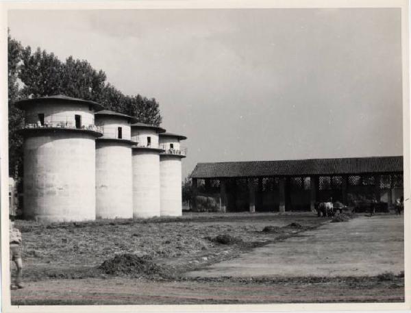 Zibido San Giacomo - Podere Badile - Cascina Minore - Aia con silos e portici