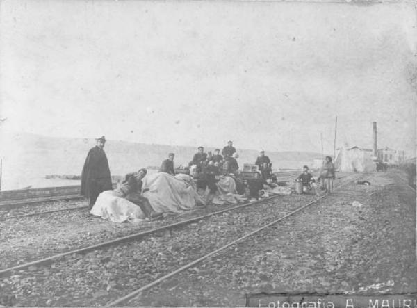 Croce Rossa Italiana - Ospedale da Guerra n. 7 - Materiale - Deposito -- Villa San Giovanni - Binari ferroviari