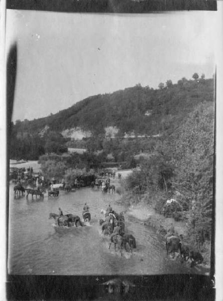 Esercito italiano - Cavalleria - Guado dell'Iudrio (Fiume) -- Corno di Rosazzo - Visinale (frazione) / Iudrio (Fiume) - Veduta