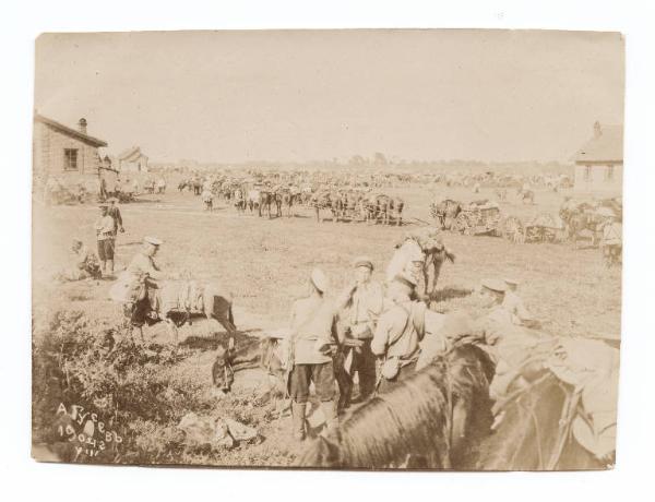 Guerra russo-giapponese - Russia - Manciuria - Soldati dell'esercito russo preparano la ritirata da Liaoyang