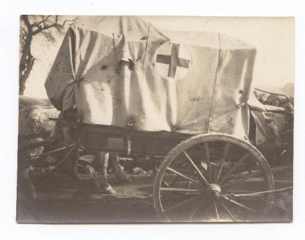 Guerra russo-giapponese - Russia - Manciuria - Mukden - Carro per il trasporto dei feriti
