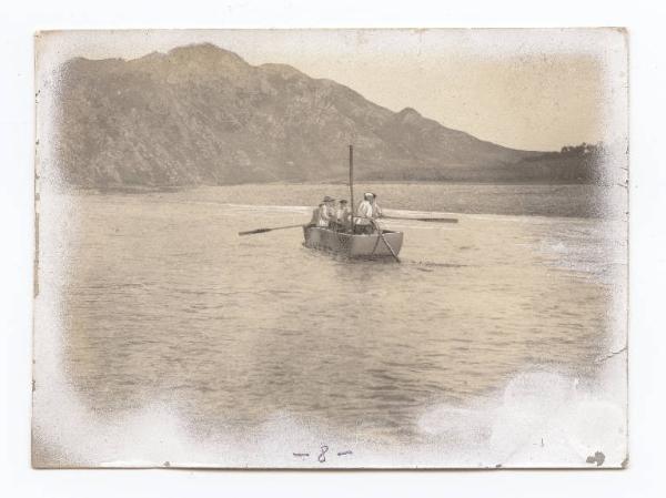 Guerra russo-giapponese - Russia - Manciuria - Landiansan - Pontieri dell'esercito russo attraversano il fiume Reka Tankhe su una imbarcazione