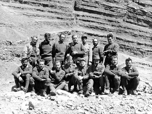 Ritratto di gruppo - Alpinisti - Bich, Jean - Barmasse, Gino - Carrel, Leonardo - Carrel, Marcello - Gobbi, Toni - Monzino, Guido - Monzino, Tullio - Pellissier, Camillo - Pession, Pacifico - Pession, Pierino