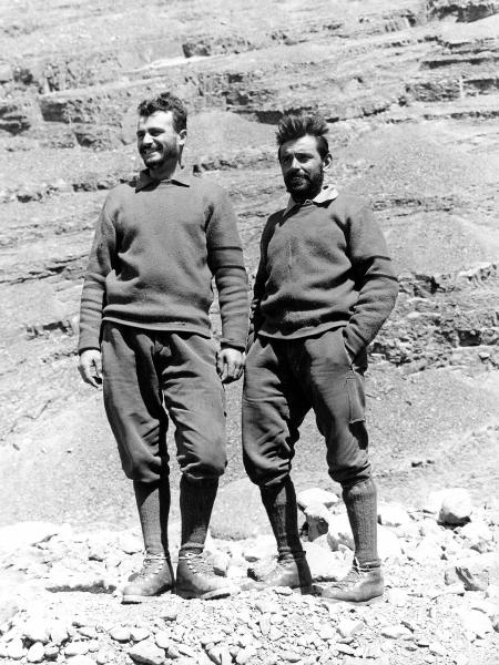 Ritratto di gruppo - Alpinisti - Carrel, Leonardo - Pellissier, Camillo - Patagonia cilena - Provincia di Ultima Esperanza - Ande patagoniche - Massiccio del Paine