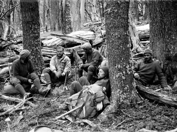 Patagonia cilena - Provincia di Ultima Esperanza - Ande patagoniche - Massiccio del Paine - Torri del Paine - Foresta - Alpinisti - Bich, Jean - Carrel, Leonardo - Monzino, Guido - Pession, Pacifico - Pession, Pierino