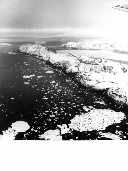 Groenlandia, veduta aerea, mare, ghiacciai