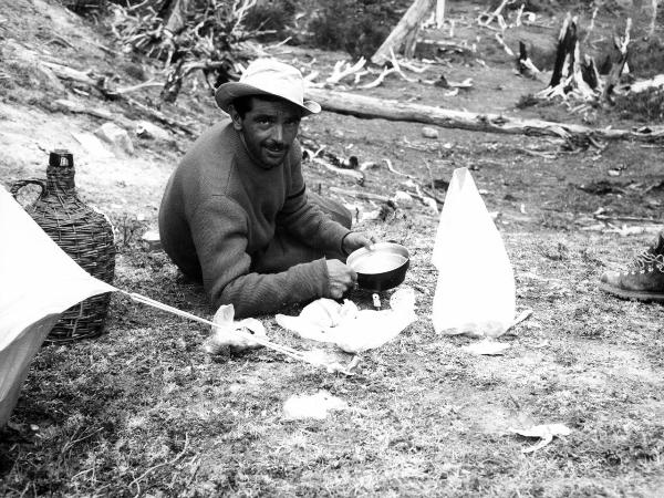 Ritratto - Uomo - Pellissier, Camillo - Patagonia cilena - Provincia di Ultima Esperanza - Ande patagoniche - Massiccio del Paine - Paine principale - Campo base