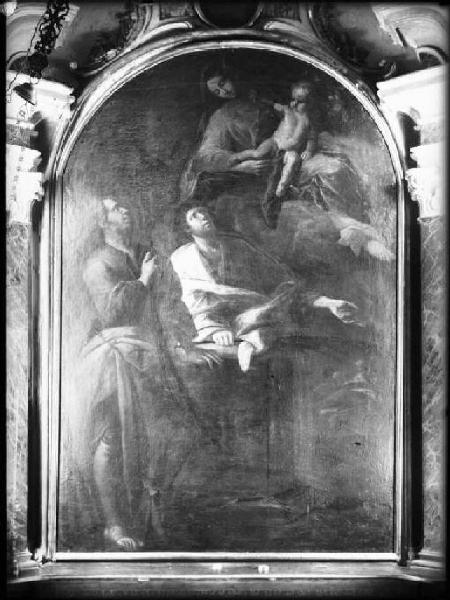 Dipinto - Madonna col Bambino e due santi - Mantova - Chiesa di S. Maria della Carità