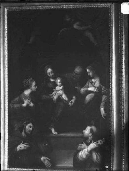 Dipinto - Madonna col Bambino e cinque santi - Innocenzo Francucci - Mantova - Museo di Palazzo Ducale