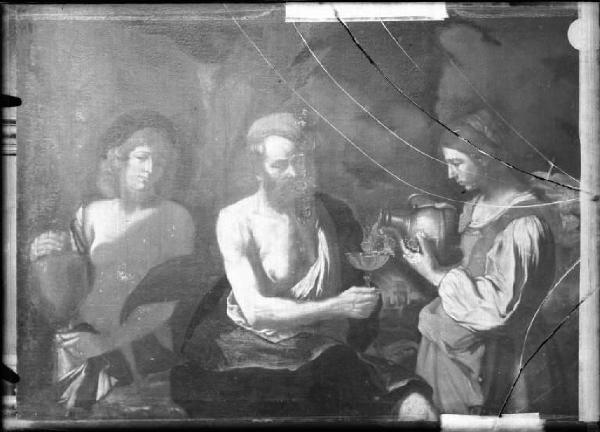 Dipinto - Lot e le figlie - Giovan Francesco Barbieri (scuola) - Mantova - Museo di Palazzo Ducale