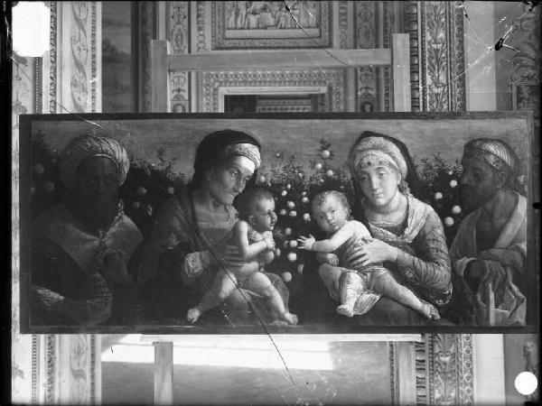 Dipinto - La Sacra Famiglia e la famiglia del Battista - Andrea Mantegna - Mantova - Basilica di S. Andrea - Cappella funeraria del Mantegna