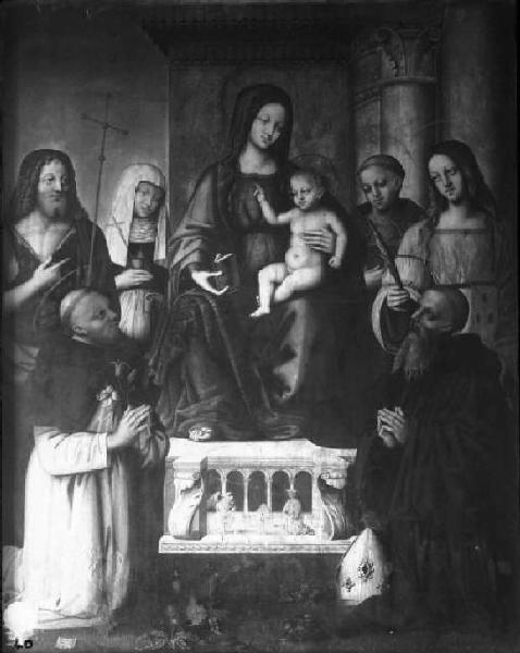 Dipinto - Madonna in trono col Bambino e sei santi - Marco Melone - Mantova - Museo di Palazzo Ducale