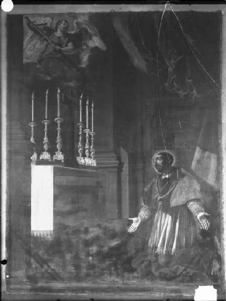 Dipinto - S. Carlo Borromeo prega per la cessazione della peste - Pietro Martire Neri - Mantova - Museo di Palazzo Ducale