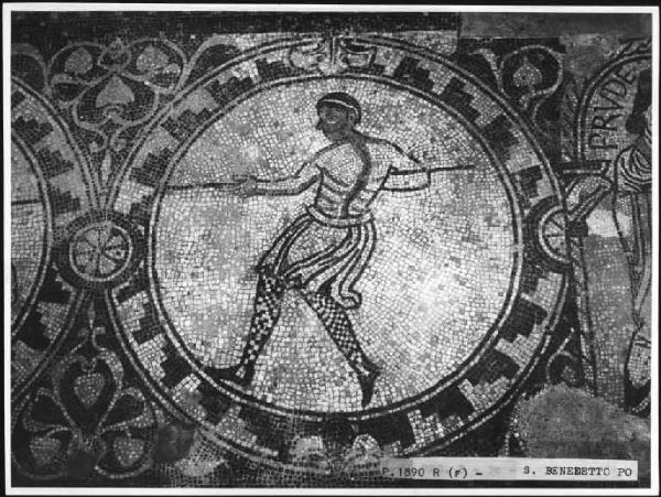 Mosaico - Guerriero cristiano - S. Benedetto Po - Abbazia di S. Benedetto Po - Chiesa di S. Maria - Transetto