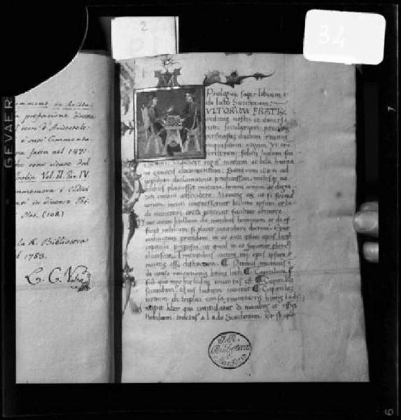 Mantova - Biblioteca Comunale - Iacobus de Cessolis: Moralitates super ludum scacchorum, de moribus hominum et officiis nobilium et popularium - Pagina miniata