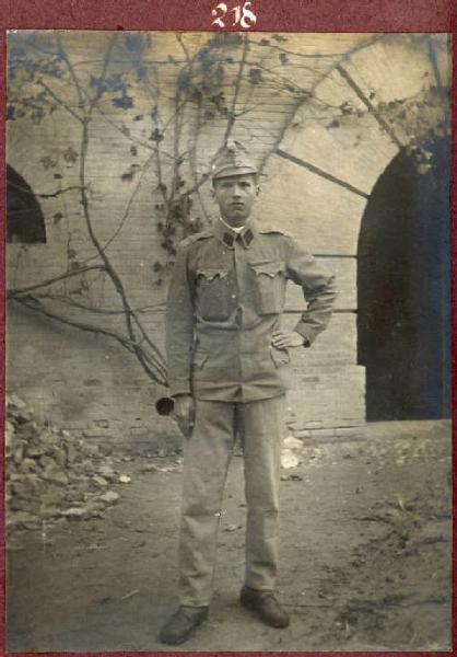 Prima Guerra Mondiale - Ritratto maschile - Militare - Soldato Als. Schmiedberger