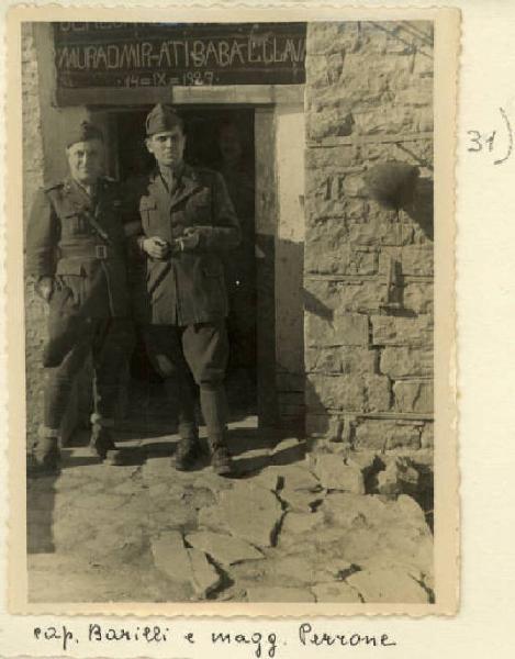 Seconda Guerra Mondiale - Ritratto maschile - Militari - Capitano Barilli e maggiore Perrone