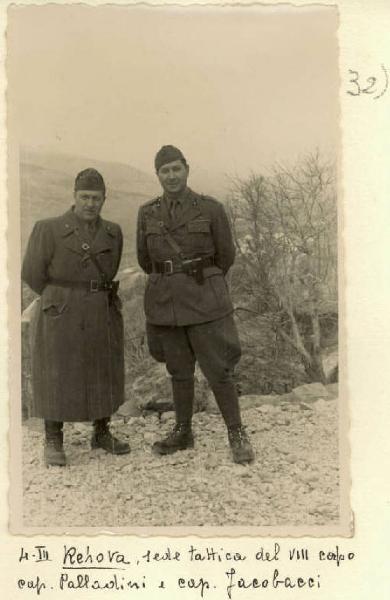 Seconda Guerra Mondiale - Ritratto maschile - Militari - Capitano Palladini e capitano Iacobacci