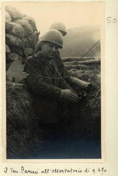 Seconda Guerra Mondiale - Osservatorio militare - Ritratto maschile - Tenente Carusi