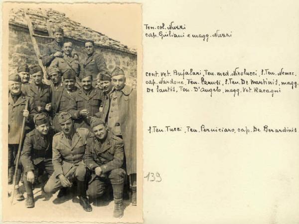 Seconda guerra mondiale - Ritratto di gruppo maschile - Militari - Ufficiali