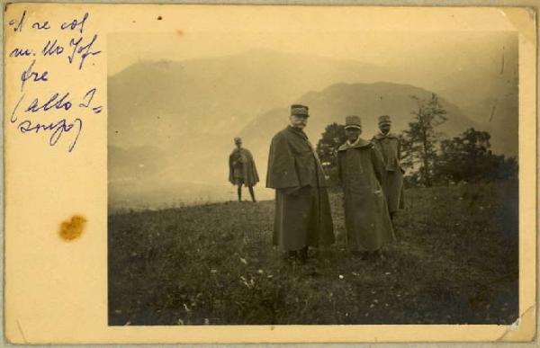 Prima guerra mondiale - Ritratto maschile - Militari - Re Vittorio Emanuele III di Savoia con il maresciallo Joseph Joffre