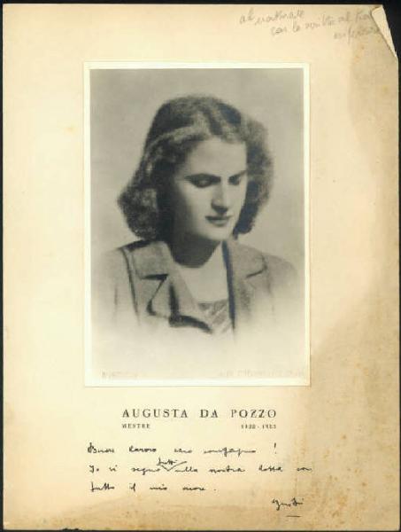 Ritratto femminile - Augusta Da Pozzo