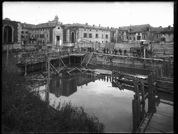 Mantova - Ponte Arlotto - Costruzione dello stabilimento idrovoro