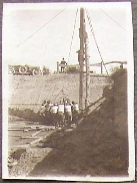 Moglia - Costruzione del Ponte Vallazza - Battipalo
