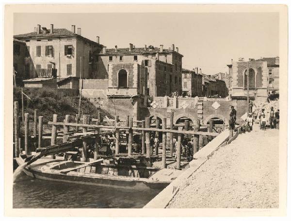 Mantova - Ponte Arlotto - Smantellamento del vecchio ponte