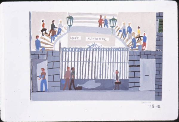 Disegno - Ingresso del Lycée National