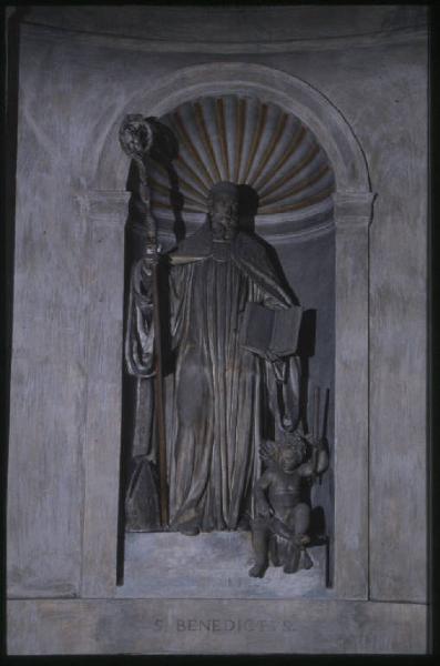 Scultura - S. Benedetto - Antonio Begarelli - S. Benedetto Po - Basilica di S. Benedetto in Polirone - Deambulatorio, parete esterna