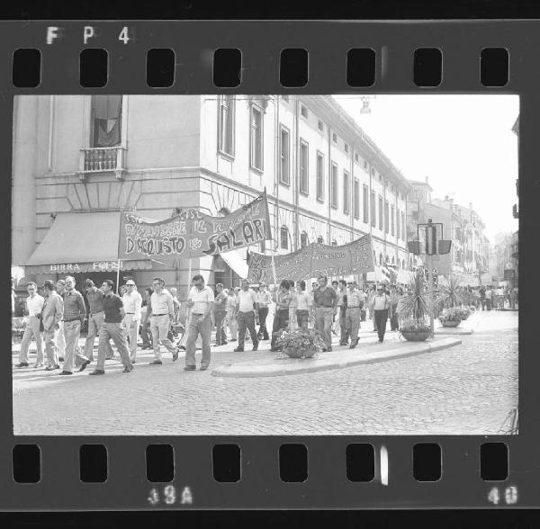 Manifestazione sindacale per sciopero regionale - Mantova - Corso Umberto I - Corteo