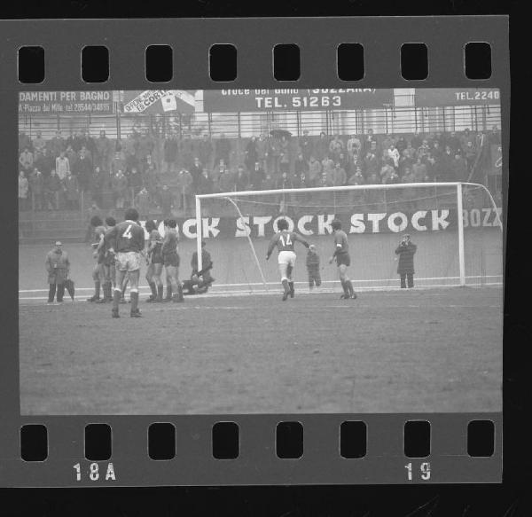 Partita Mantova-Belluno 1974 - Mantova - Stadio Danilo Martelli - Calcio di punizione