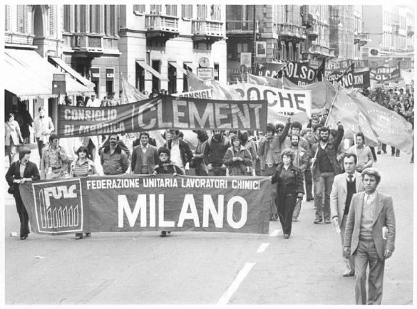 Sciopero generale - Corteo dei lavoratori - Spezzone Fulc Lombardia - Striscioni - Bandiere Fulc