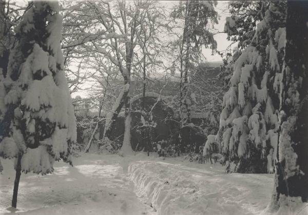 Paesaggio. Milano - Giardini della Guastalla sotto la neve