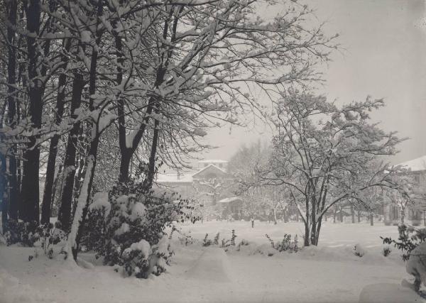 Paesaggio. Milano - Giardini della Guastalla sotto la neve